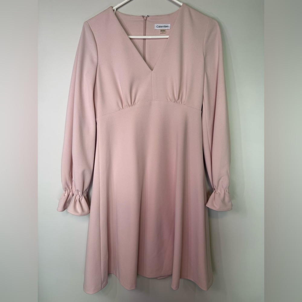 Calvin Klein Blush V-Neck Dress